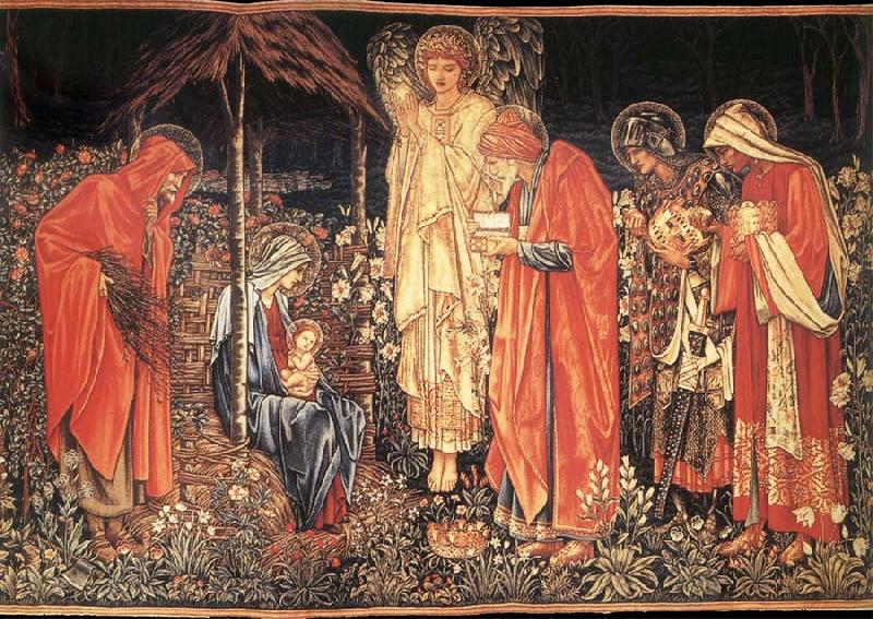 Burne-Jones, Sir Edward Coley The adoracion of the three Kings oil painting picture